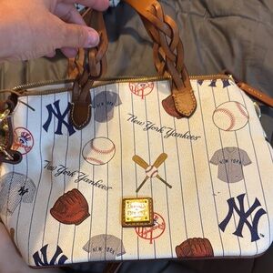 Dooney & Bourke White and Brown Satchel